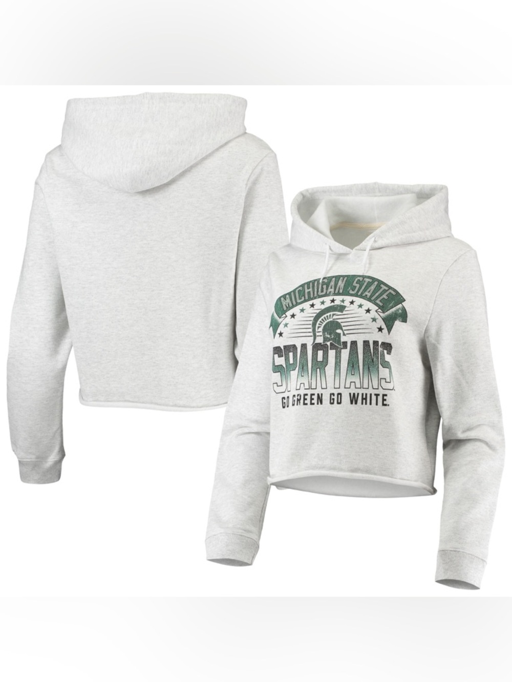 Michigan State Woman’s Spartan Banner Cropped Hoodie